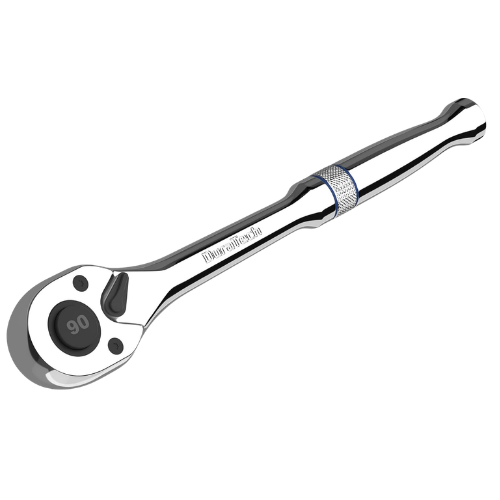 DURATECH 1/4-Inch Drive Ratchet, 90-Tooth Quick-release Ratchet Wrench, Reversible, Chrome Alloy Mad