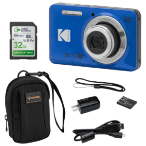 KODAK PIXPRO FZ55-BK 16MP DIGITAL CAMERA 5X OPTICAL ZOOM WIDE ANGLE 1080P FULL HD