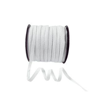 1/4 Inch White Cotton Herringbone Webbing Tape - 100 Yards Bulk Roll for Gift Wrapping, Tags, Bias B
