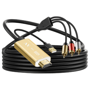 RCA to HDMI Converter for Smart TV - Composite AV to HDMI 1080P Aluminum Alloy Video Audio Adapter f