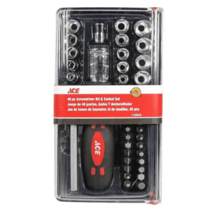 Ace Screwdriver Bit and Socket Set (Pack of 40)