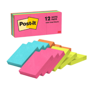 3M Post-It Neon Color 653-AN 12pads/pack