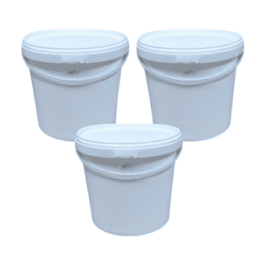 ARTC WHITE PLASTIC BUCKET WITH LID 5LITR