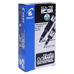 Pilot Twin Marker - Pack of 12 Pieces (Black)