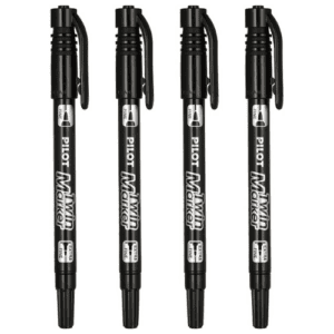 Pilot SCA-TM-4B Twin Marker 4 Pieces Set Black