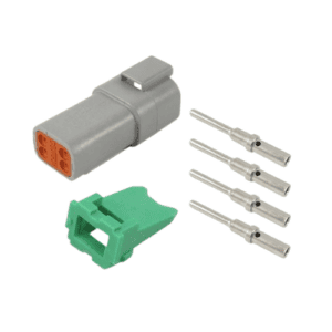 4 Pin Way Deutsch DT Gray Connector Solid Contacts