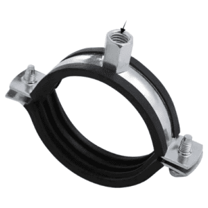 Heavy Duty Adjustable Two-screw Pipe Galvanized Iron (GI) Clamp with Rubber Lined or Unlined for Wal