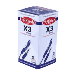 PEN KRISH X3 GRIPPY-BLUE1 BOX - 50 PCS