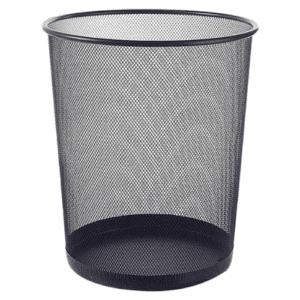 Waste Bin Black Large Metal Mesh