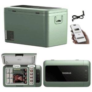 Baseus 26.1L Car Fridge Freezer with Compressor - 12/24V Portable Refrigerator - App-Controlled, -20