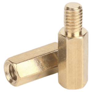 Essentra Standoff, M4 Thread, 20mm Body, Brass, Male/Female-280-9124