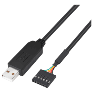 Joyzzz Usb To Ttl Serial Adapter, Black 3ft Cable with FT232RL Chip and 6 Pin Female Header, Support