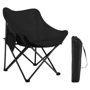Foldable Camping Chair with Side Pocket, Ideal for the Beach