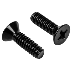 M6x12 Philips Countersink Screw Black, Stainless Steel A2/A4