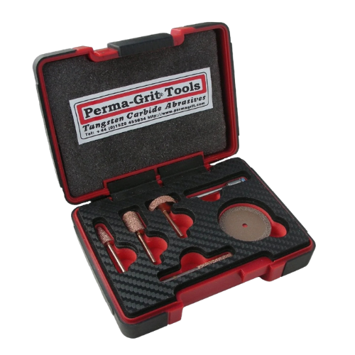 Boxed KIT of 5 Rotary Burrs FINE KT5F