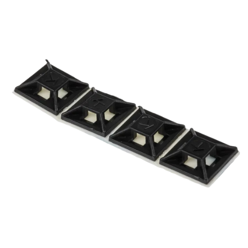 Self Adhesive Black Cable Tie Mount 12.5 mm x 12.5mm, 3.2mm Max. Cable Tie Width