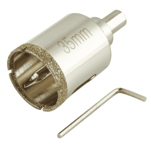 DaduoRi 1 3/8 Inch (35mm) Diamond Hole Saw with Pilot Bit, 1.375 Tile Hole Saw with Center Drill Bit