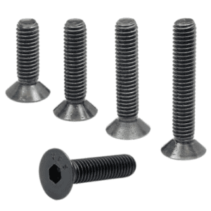 Black-Oxide Alloy Steel Hex Drive Flat Head Screw1/4"-20 Thread Size, 3/8" Long  MPN: 91253A535