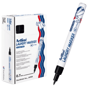 Artline Fabric Markers Permanent For Clothes, High Density Instant Dry Ink for Bright Clothing & Lab