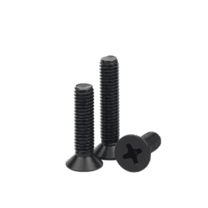 M6x40 Philips Countersink Screw Black, Stainless Steel A2/A4