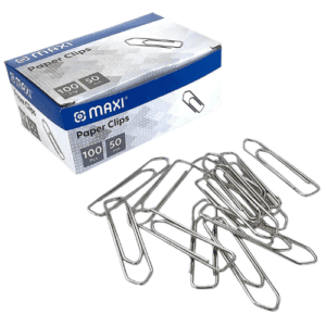 Maxi Boat Shape Paper Clip 100-Pieces, 50 mm Size, Silver