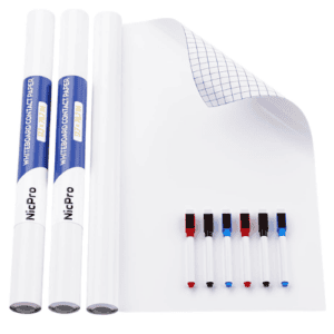 Dry Erase Whiteboard Sticker SelfAdhesive 3 WaterPen 78.7"x17.7"