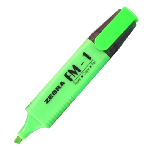 Zebra Highlighter FM-1 (Pack of 12) GREEN