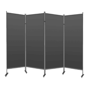 4 Panel Room Divider 6 Ft Tall between the CNC machine
