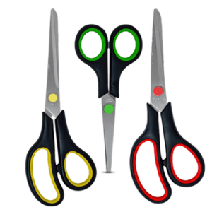 3 Pack Titanium Non-Stick Scissors, Professional Stainless Steel Comfort Grip, All-Purpose, Straight