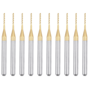 uxcell 10Pcs 1mm Titanium Coat Carbide End Mill Engraving Milling Cutter CNC Router Bits for PCB Machine, 1/8"