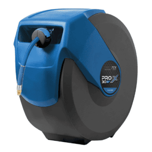 Enclosed Reels with Lightweight Air Hose Polyurethane Rubber, 1/4 BSPT Male Fittings, 30' Long