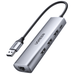 UGREEN 60812 USB 3.0 Multifunction 5-Port Adapter with RJ45 LAN