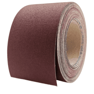 Abrasive Sandpaper Roll, 4 in, Grit 240, Aluminium Oxide, Brown, 50 yd/Roll