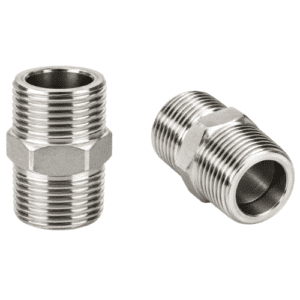 Stainless Steel Hex Nipple Pipe Fitting 1/2 NPT Male to 1/2 NPT Male for Air Liquid or Hydraulic Fitting