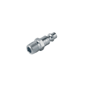 Quick Disconnect Coupling Plug, 1/4 in MNPT, Industrial Interchange, Steel, 150 PSI, 32 to 150 Deg.F
