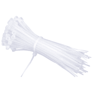 Cable Tie, White, Nylon, 2.5 x 150 mm