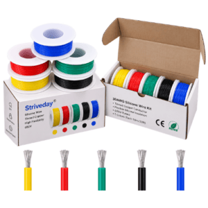 30AWG Tinned Copper Silicone Hook Up Wire 600V Stranded