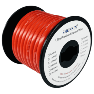 Shonsin 8 Gauge Wire, 8 AWG Silicone Wire RED