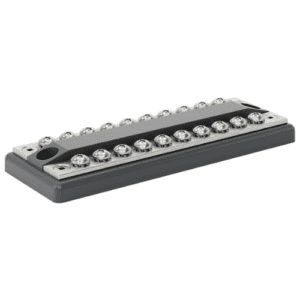 9290T13 Harsh Environment High-Current Distribution Bar with Screw Terminals, 100A 48VDC, 5-1/16" Long, 2 Circuit