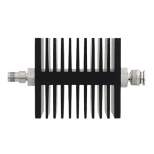 PE7055-30 30 dB Fixed Attenuator, TNC Male to TNC Female, Black Anodized Aluminum Heatsink Body