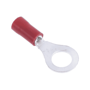 Insulated Ring Terminal, M6 Stud, 22-16 AWG, Red