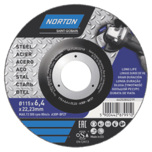 Premium Universal Grinding Disc (Type 27) - 4.5" 115mm x 6.4mm x 22.23mm