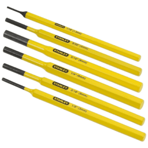 Stanley Pin Punch Set (1.5, 3, 4, 5, 6, 8mm)