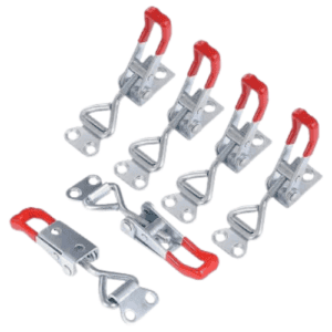 4001 330Lbs Holding Capacity Adjustable Toggle Latch Clamp Smoker Latch Clamps 150Kg Quick Release Pull Latch +24 Screws for Various Tool Box