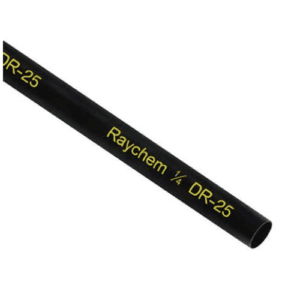 M23053/16-1/4-0 Heat-Shrinkable Tubing, Thermofit DR-25 1/4", Elastomeric, Fluid & Abrasion Resistant, Flexible, Black