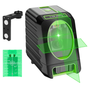 Huepar Box-1G Self-Levelling Green Cross Line Laser Level, 150 ft / 45 m