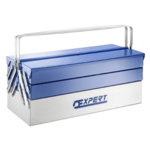 Expert E010201 Metal Toolbox with 5 Compartments, 2 Handles